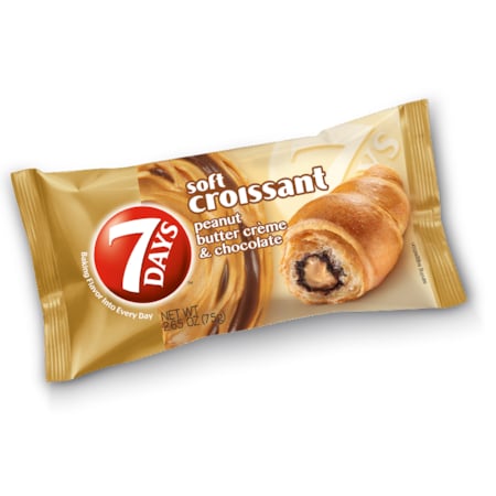 7 Days Peanut Butter Crme & Chocolate Croissant 2.65 Oz., PK24
